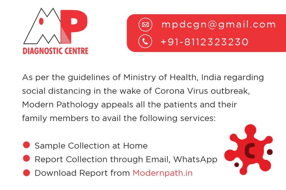 In the wake of covid-corono virus outbreak, Modern pathology Lucknow offers lab reports online download facility while you stay-at-home