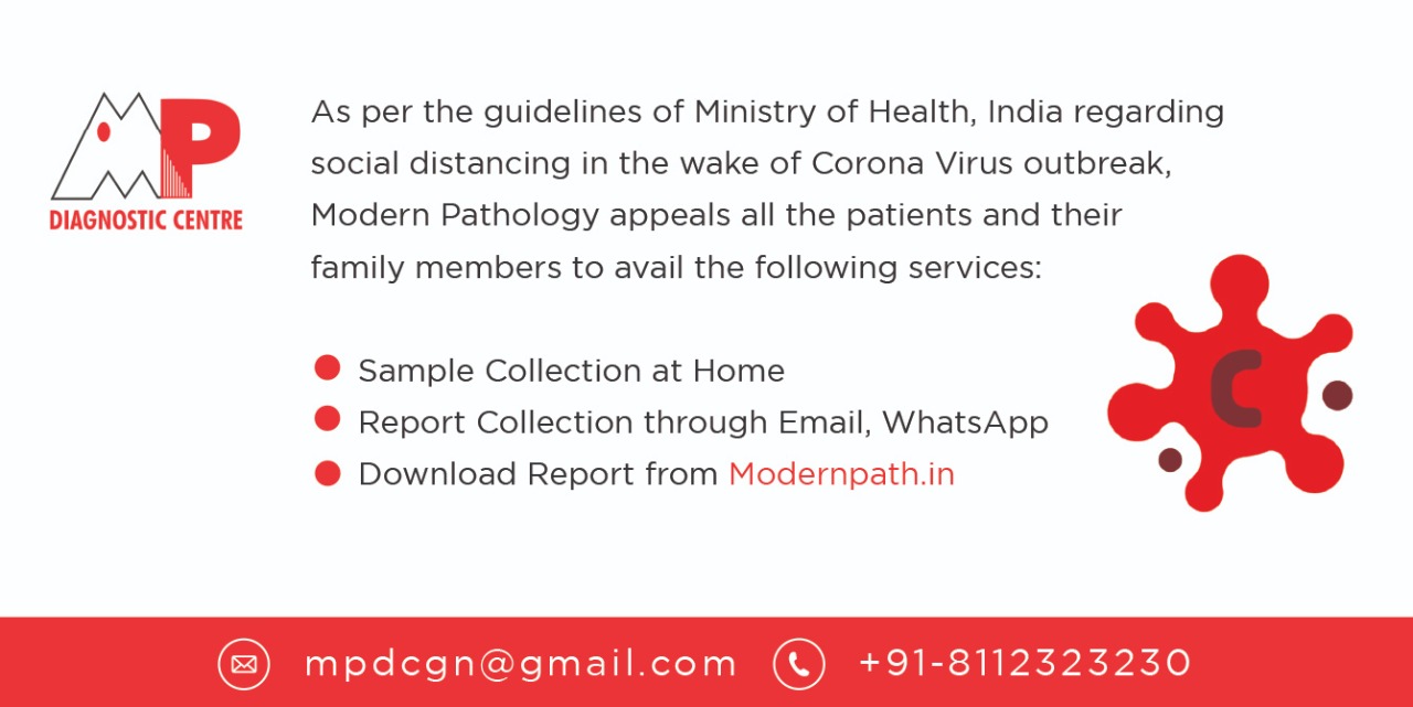 In the wake of covid-corono virus outbreak, Modern pathology Lucknow offers lab reports online download facility while you stay-at-home